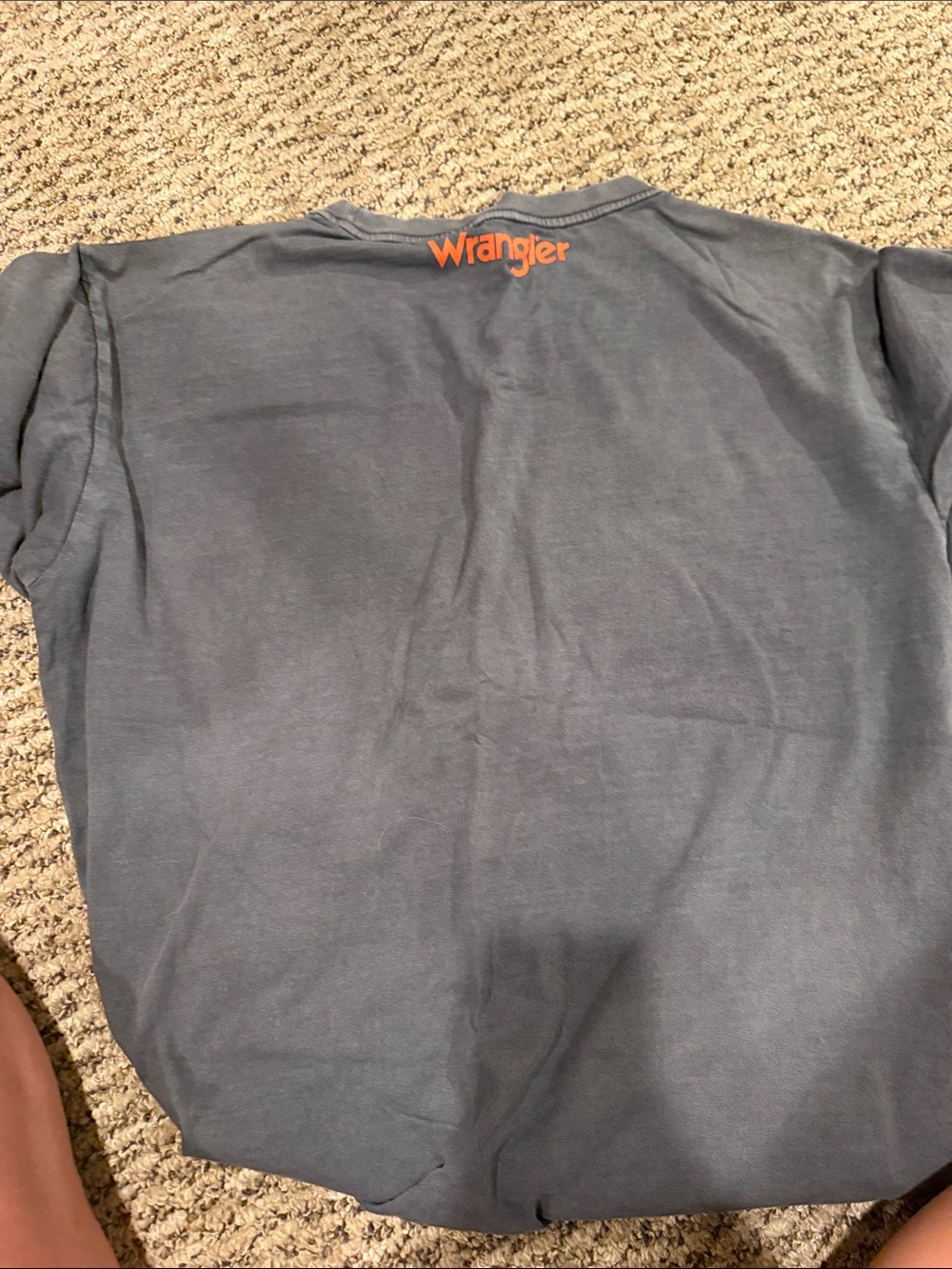 Wrangler Gray Tee with Large Orange Tiger Graphic- oversized - Picture 2 of 3